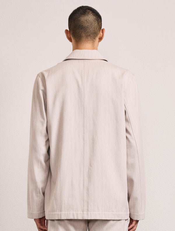 Frescobol Carioca BELFORD COTTON-CASHMERE JACKET Stone Beige