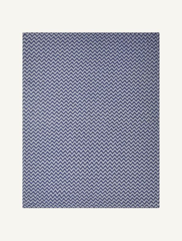 Frescobol Carioca COPACABANA LINEN BEACH TOWEL Navy-Blue