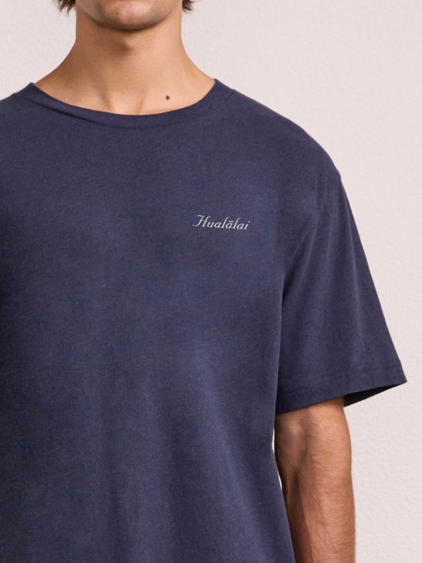 Frescobol Carioca DINIS PRINTED T-SHIRT Midnight Blue FS