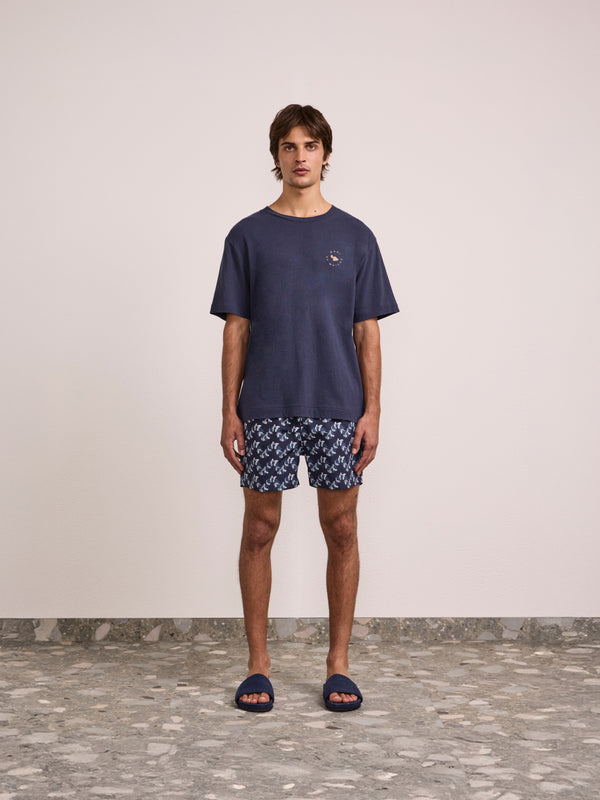 Frescobol Carioca DINIS PRINTED T-SHIRT Midnight Blue FS