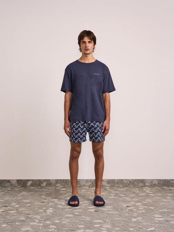 frescobol carioca DINIS PRINTED T-SHIRT Midnight Blue FS