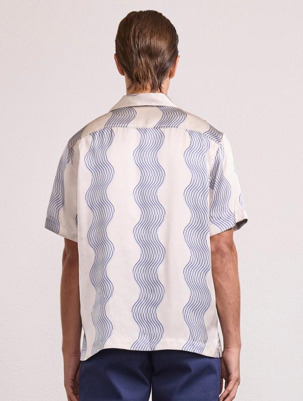 Frescobol Carioca DUO CABANA ROBERTO SILK SHIRT Ecru & Dusk