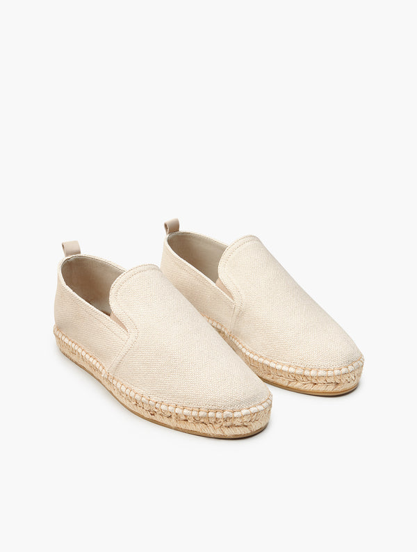Frescobol Carioca EMMANUEL LINEN ESPADRILLES White Sand