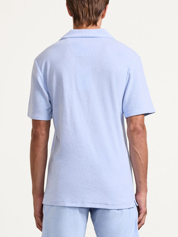 Frescobol Carioca FAUSTINO TERRY COTTON POLO Baby-Blue