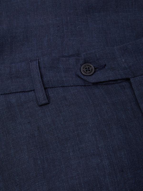 frescobol carioca AFFONSO LINEN TROUSERS Navy-Blue