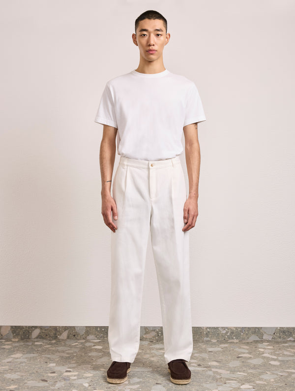 Frescobol Carioca ALDO TWILL TROUSERS Off-White