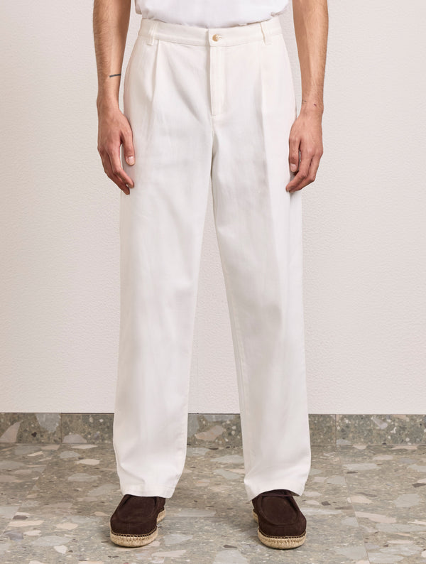 Frescobol Carioca ALDO TWILL TROUSERS Off-White