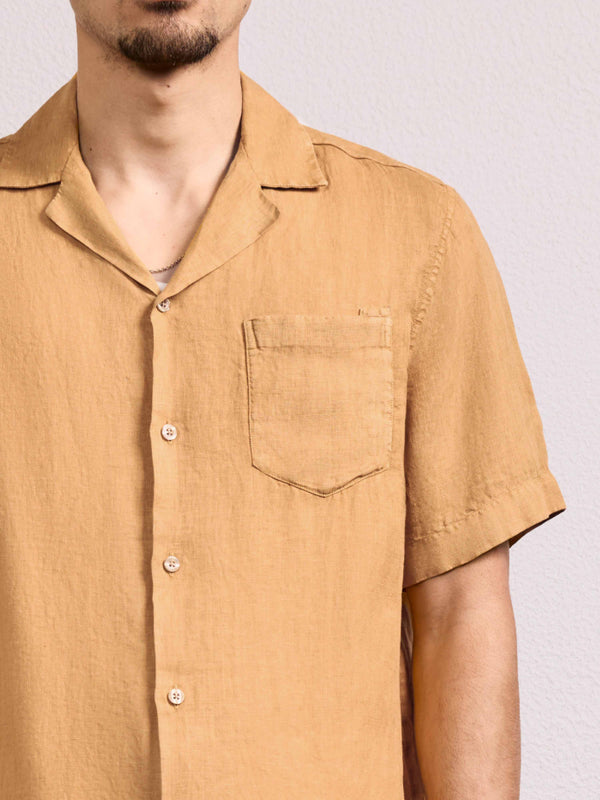 Frescobol Carioca ANGELO LINEN SHIRT Almond