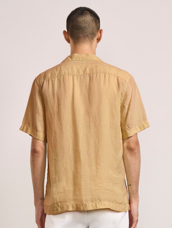 Frescobol Carioca ANGELO LINEN SHIRT Dried Moss