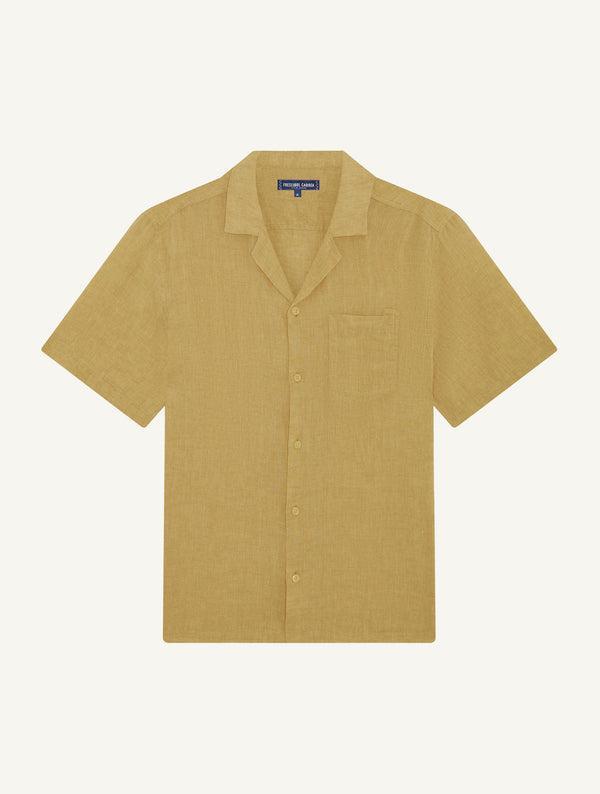 Frescobol Carioca ANGELO LINEN SHIRT Dried Moss