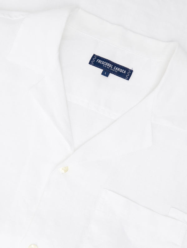 frescobol carioca ANGELO LINEN SHIRT White