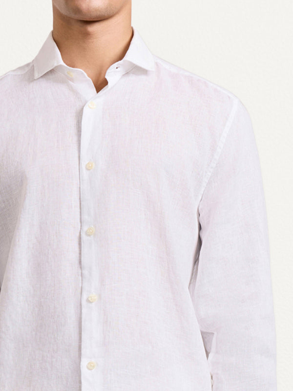 Frescobol Carioca ANTONIO LINEN SHIRT White