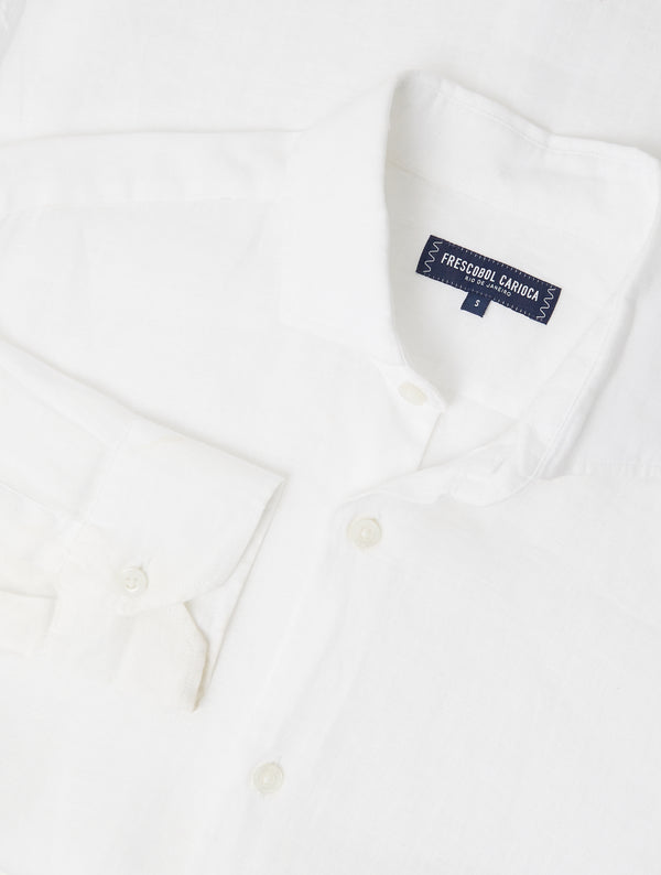 frescobol carioca ANTONIO LINEN SHIRT White