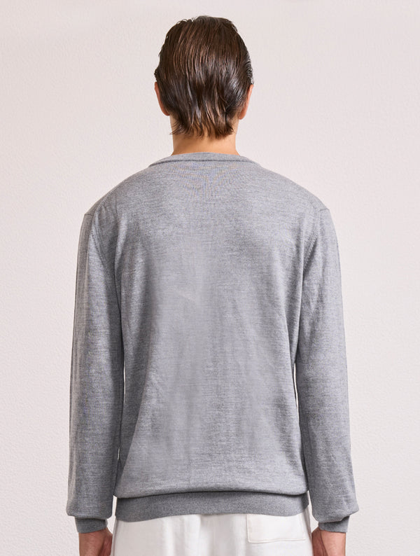 Frescobol Carioca BRAGA MERINO WOOL SWEATER Grey