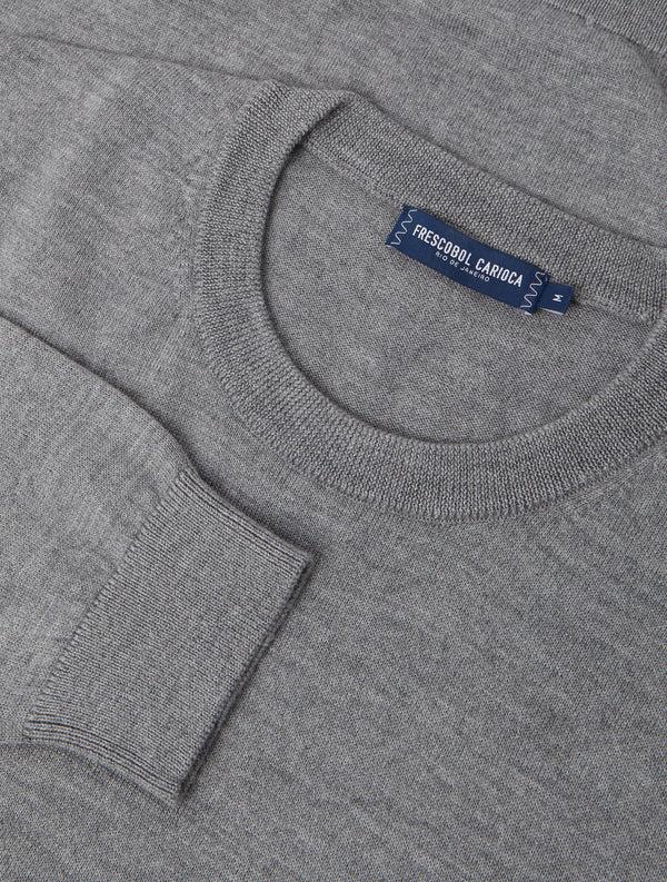 frescobol carioca BRAGA MERINO WOOL SWEATER Grey