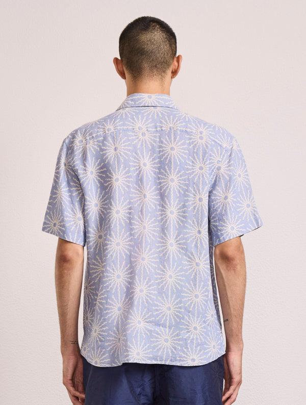 Frescobol Carioca CASTRO LINEN SHIRT Chambray Blue