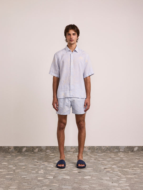 Frescobol Carioca CASTRO LINEN SHIRT Sky Blue FS