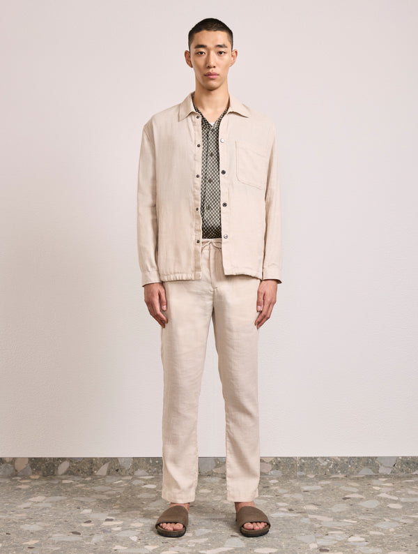 Frescobol Carioca DIEGO LINEN COACH JACKET Sand