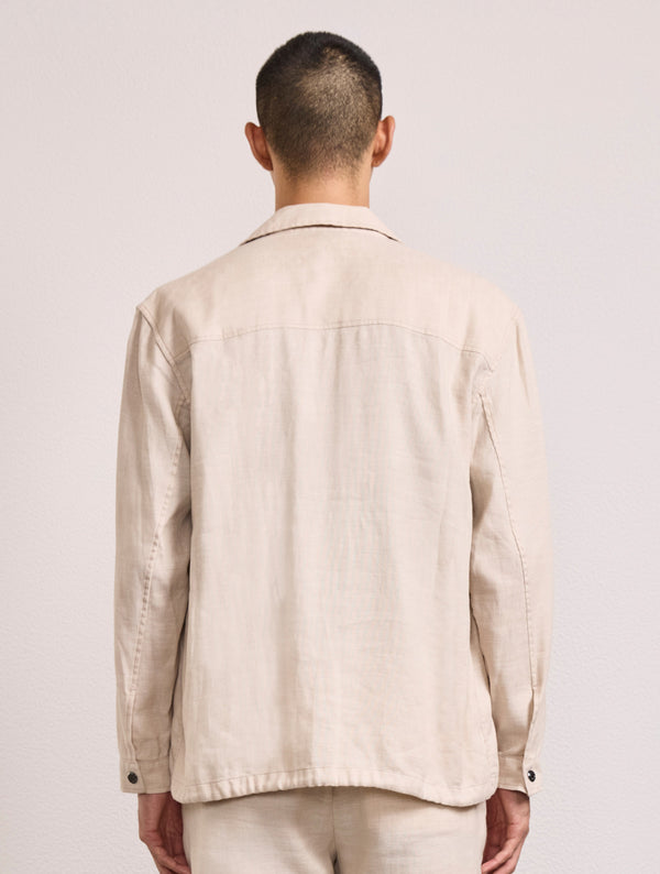 Frescobol Carioca DIEGO LINEN COACH JACKET Sand