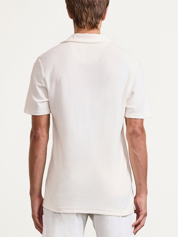 Frescobol Carioca FAUSTINO TERRY COTTON POLO Ivory
