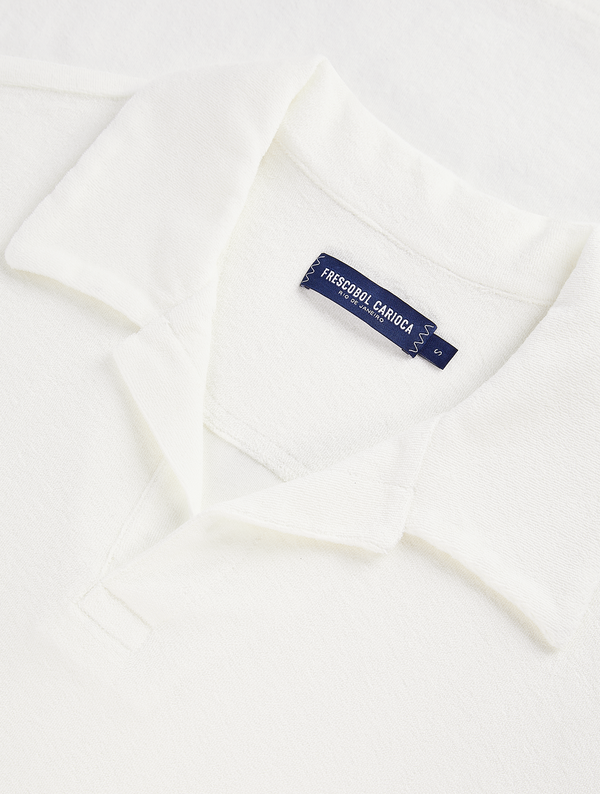 frescobol carioca FAUSTINO TERRY COTTON POLO Ivory