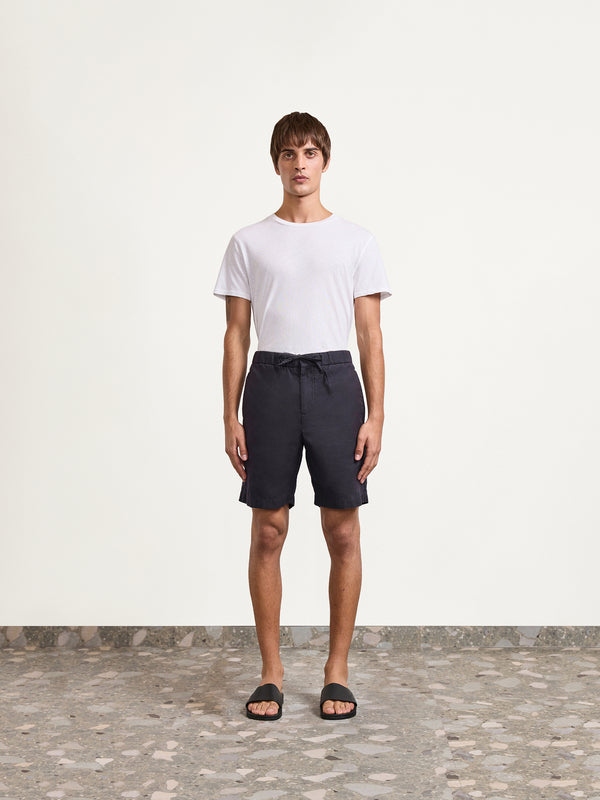 Frescobol Carioca FELIPE LINEN SHORTS Black