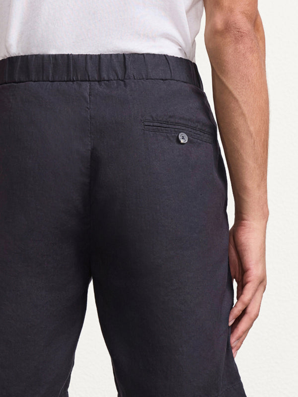 Frescobol Carioca FELIPE LINEN SHORTS Black