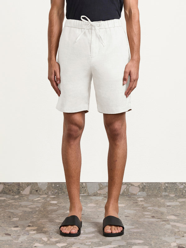 Frescobol Carioca FELIPE LINEN SHORTS White