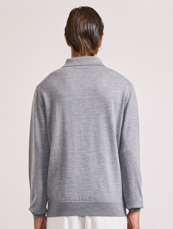 Frescobol Carioca FELIX MERINO WOOL POLO Grey