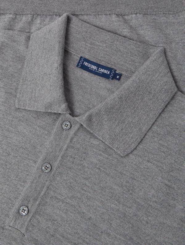 frescobol carioca FELIX MERINO WOOL POLO Grey