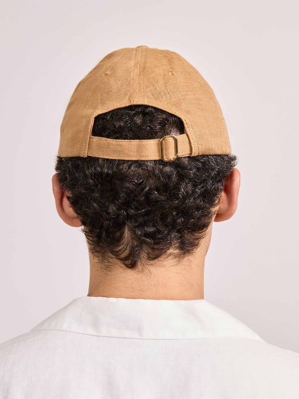 Frescobol Carioca FERNANDO LINEN CAP Almond