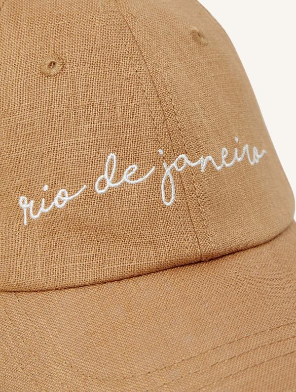 frescobol carioca FERNANDO LINEN CAP Almond