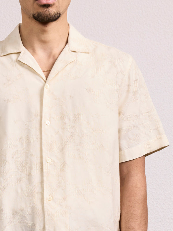 Frescobol Carioca FRANCA COTTON SHIRT Ivory