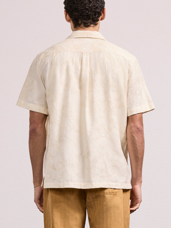 Frescobol Carioca FRANCA COTTON SHIRT Ivory