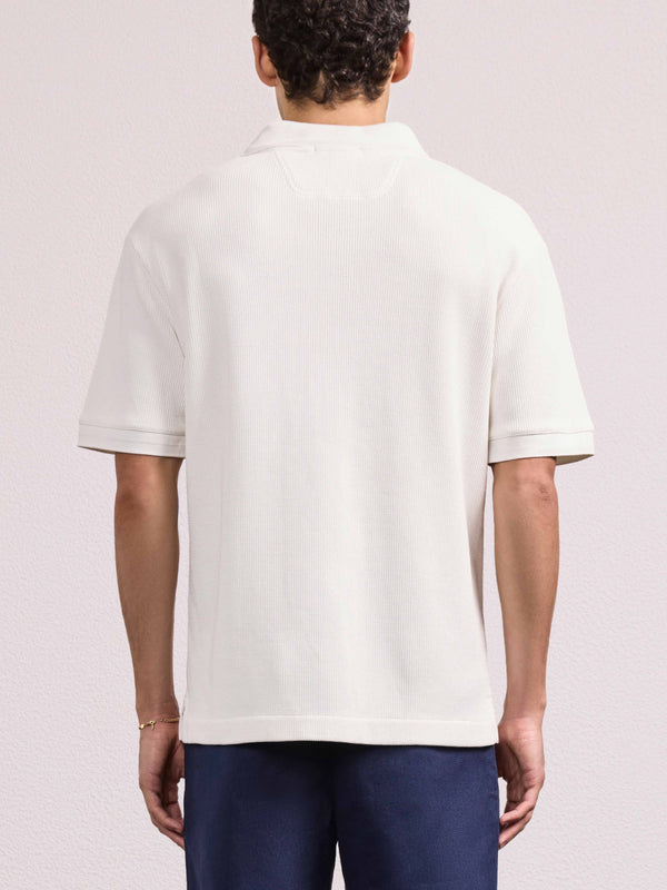 Frescobol Carioca HORACIO COTTON WAFFLE POLO Ivory