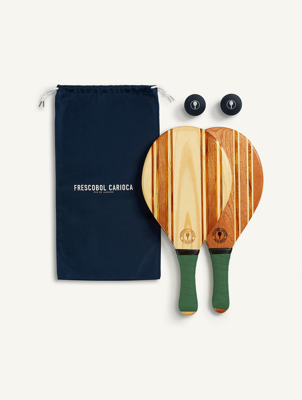 Frescobol Carioca LEBLON BEACH BAT SET Green