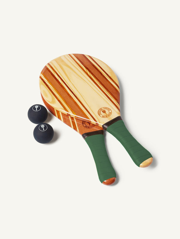 frescobol carioca LEBLON BEACH BAT SET Green