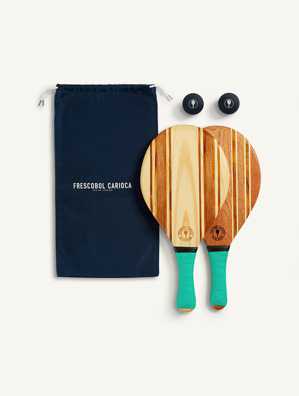 Frescobol Carioca LEBLON BEACH BAT SET Leaf Green