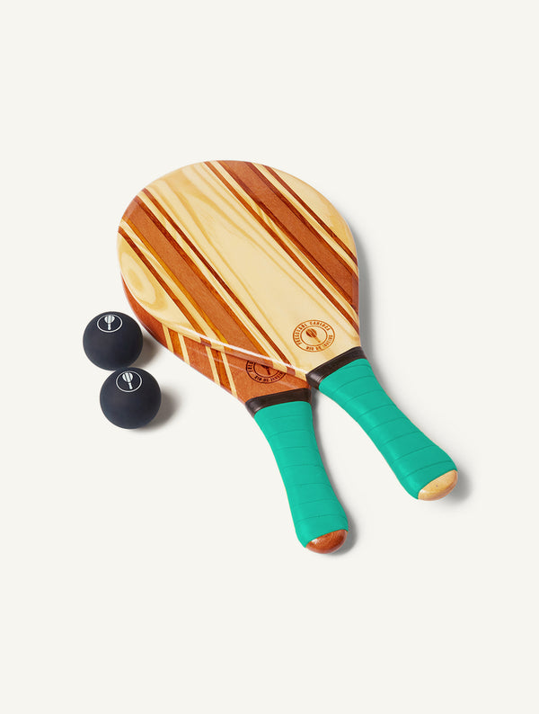 frescobol carioca LEBLON BEACH BAT SET Leaf Green