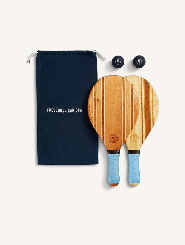 Frescobol Carioca LEBLON BEACH BAT SET Pastel Blue