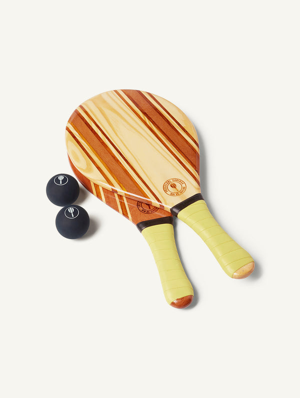 frescobol carioca LEBLON BEACH BAT SET Yellow