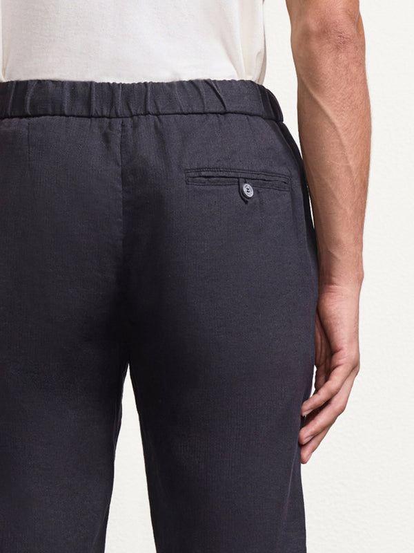 Frescobol Carioca OSCAR LINEN TROUSERS Black
