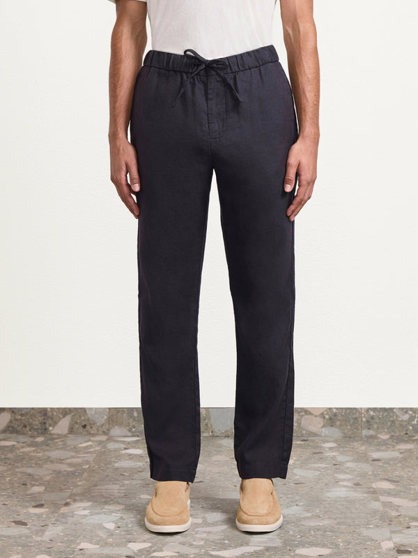 Frescobol Carioca OSCAR LINEN TROUSERS Black