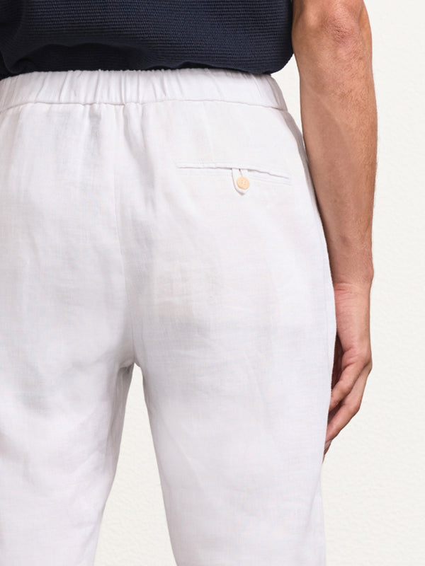Frescobol Carioca OSCAR LINEN TROUSERS White