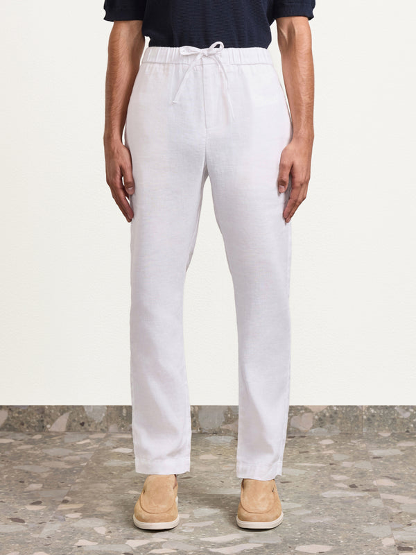 Frescobol Carioca OSCAR LINEN TROUSERS White