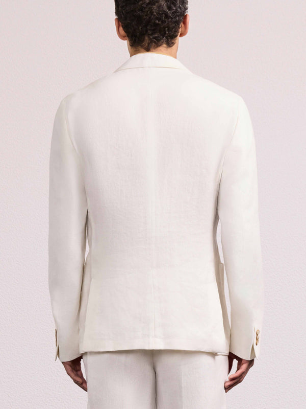 Frescobol Carioca PAULO LINEN BLAZER Ivory