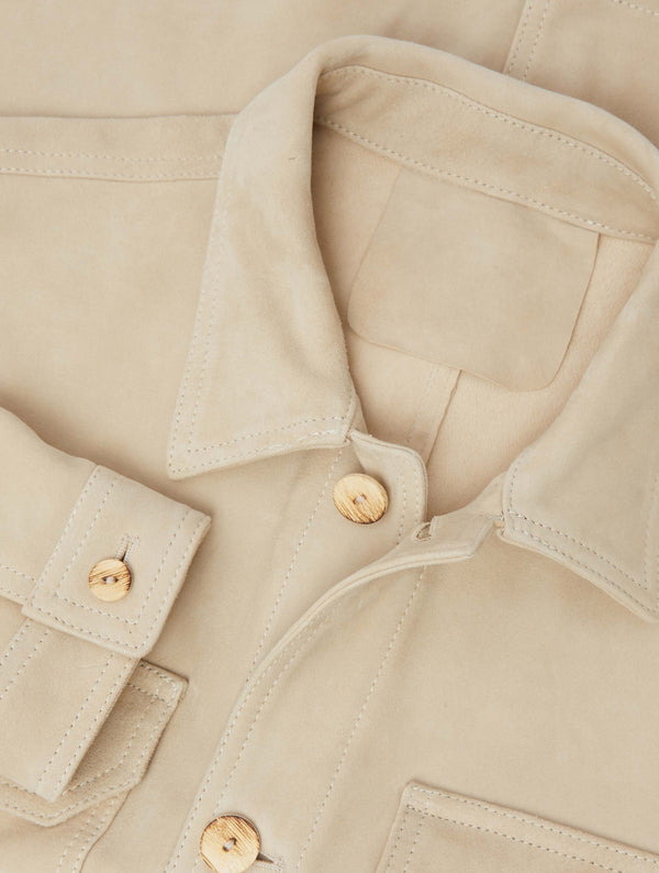 frescobol carioca RAVI SUEDE OVERSHIRT Beige