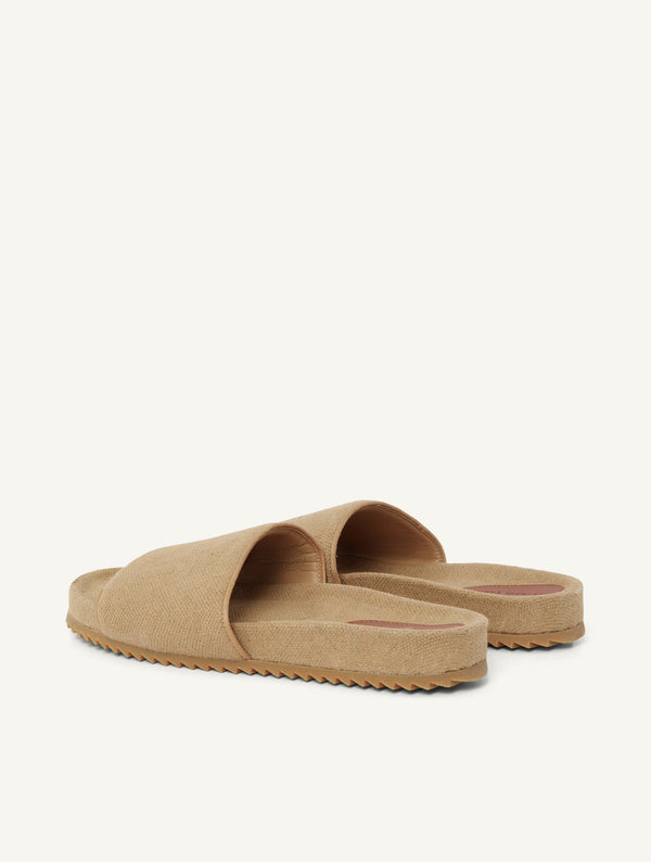 Frescobol Carioca RENATO LINEN SLIDERS Dried Moss