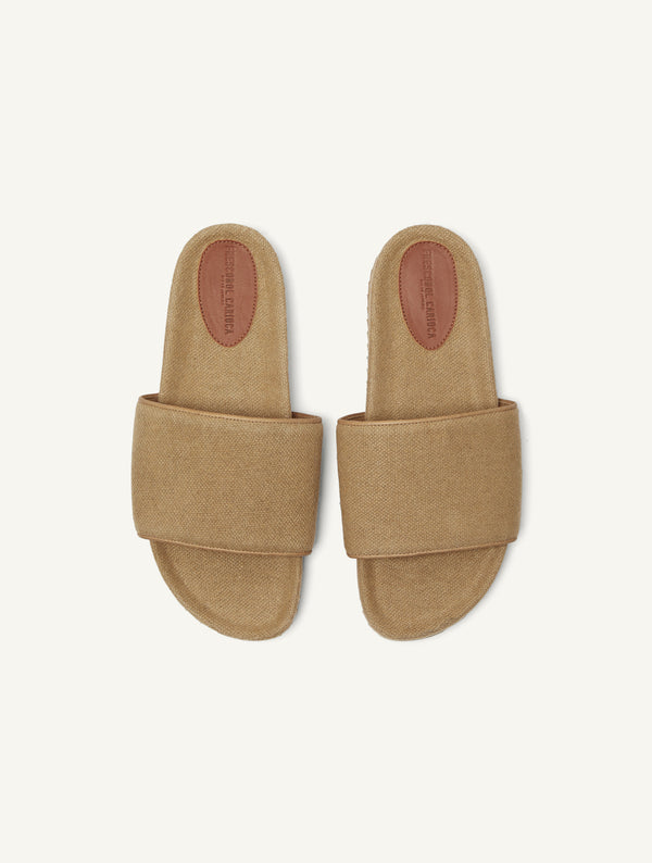 Frescobol Carioca RENATO LINEN SLIDERS Dried Moss