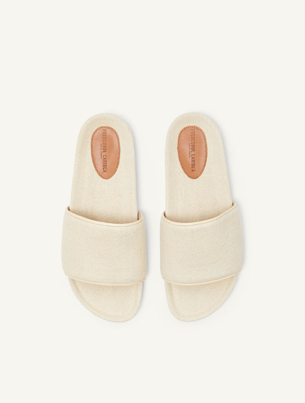 Frescobol Carioca RENATO LINEN SLIDERS Ivory